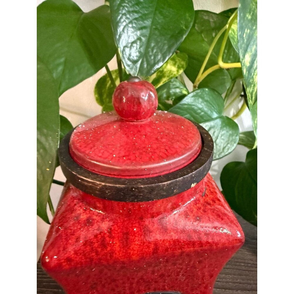 Jar TEA red vintage large jar - Picture 3 of 8